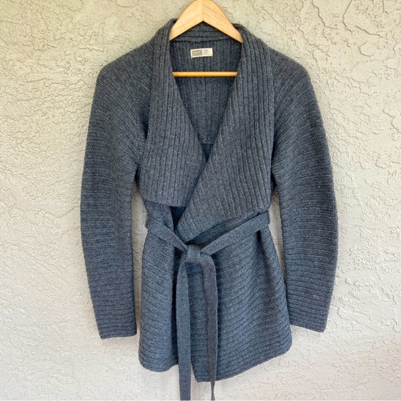 Old Navy Sweaters - Old Navy Maternity Gray Belted Wrap Cardigan - Size S